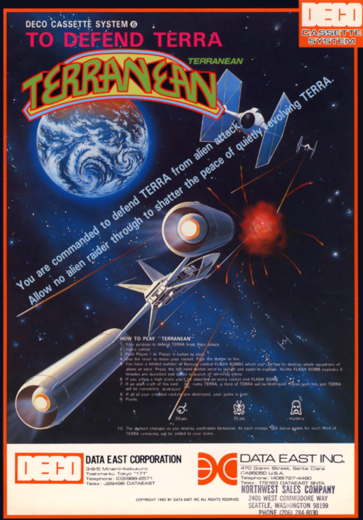 Terranean (DECO Cassette) (US) Arcade Game Cover